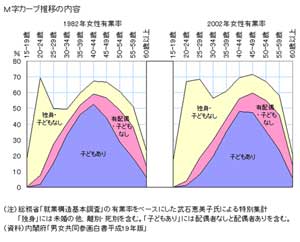 Ｍ字カーブ推移の内容